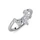 4 - Amina 0.54 ctw Pear and Round Shape Lab Grown Diamonds Curved Wedding Band 