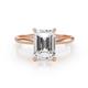 1 - Elodie 2.00 ct IGI Certified Emerald Shape Lab Grown Diamond (8.50x6.00 mm) Solitaire Engagement Ring 