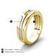 5 - Brandon 0.24 ctw Citrine and Lab Grown Diamond High Polished Men Wedding Band (7 mm) 