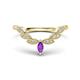 1 - Zadie Marquise Shape Amethyst Accented Lab Grown Diamonds Curved Wedding Band 