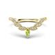 1 - Zadie Marquise Shape Peridot Accented Lab Grown Diamonds Curved Wedding Band 