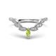 1 - Zadie Marquise Shape Peridot Accented Lab Grown Diamonds Curved Wedding Band 