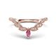 1 - Zadie Marquise Shape Pink Tourmaline Accented Lab Grown Diamonds Curved Wedding Band 