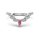 1 - Zadie Marquise Shape Pink Tourmaline Accented Lab Grown Diamonds Curved Wedding Band 
