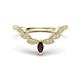 1 - Zadie Marquise Shape Red Garnet Accented Lab Grown Diamonds Curved Wedding Band 