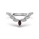 1 - Zadie Marquise Shape Red Garnet Accented Lab Grown Diamonds Curved Wedding Band 