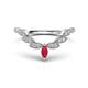1 - Zadie Marquise Shape Ruby Accented Lab Grown Diamonds Curved Wedding Band 