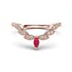 1 - Zadie Marquise Shape Ruby Accented Lab Grown Diamonds Curved Wedding Band 