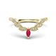 1 - Zadie Marquise Shape Ruby Accented Lab Grown Diamonds Curved Wedding Band 