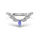1 - Zadie Marquise Shape Tanzanite Accented Lab Grown Diamonds Curved Wedding Band 