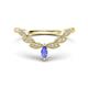 1 - Zadie Marquise Shape Tanzanite Accented Lab Grown Diamonds Curved Wedding Band 