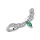 3 - Zadie Marquise Shape Created Alexandrite Accented Lab Grown Diamonds Curved Wedding Band 