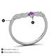 4 - Zadie Marquise Shape Amethyst Accented Lab Grown Diamonds Curved Wedding Band 
