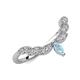 3 - Zadie Marquise Shape Aquamarine Accented Lab Grown Diamonds Curved Wedding Band 