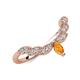 3 - Zadie Marquise Shape Citrine Accented Lab Grown Diamonds Curved Wedding Band 
