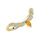 3 - Zadie Marquise Shape Citrine Accented Lab Grown Diamonds Curved Wedding Band 