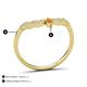 4 - Zadie Marquise Shape Citrine Accented Lab Grown Diamonds Curved Wedding Band 
