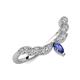 3 - Zadie Marquise Shape Iolite Accented Lab Grown Diamonds Curved Wedding Band 