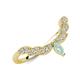 3 - Zadie Marquise Shape Opal Accented Lab Grown Diamonds Curved Wedding Band 