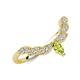 3 - Zadie Marquise Shape Peridot Accented Lab Grown Diamonds Curved Wedding Band 