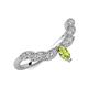 3 - Zadie Marquise Shape Peridot Accented Lab Grown Diamonds Curved Wedding Band 