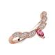 3 - Zadie Marquise Shape Pink Tourmaline Accented Lab Grown Diamonds Curved Wedding Band 