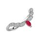 3 - Zadie Marquise Shape Ruby Accented Lab Grown Diamonds Curved Wedding Band 
