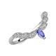 3 - Zadie Marquise Shape Tanzanite Accented Lab Grown Diamonds Curved Wedding Band 