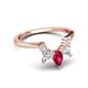 6 - Amina 0.58 ctw Pear Shape Ruby Accented Lab Grown Diamonds Curved Wedding Band 