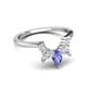 6 - Amina 0.57 ctw Pear Shape Tanzanite Accented Lab Grown Diamonds Curved Wedding Band 