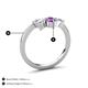 5 - Amina 0.54 ctw Pear Shape Amethyst Accented Lab Grown Diamonds Curved Wedding Band 