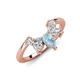 4 - Amina 0.52 ctw Pear Shape Aquamarine Accented Lab Grown Diamonds Curved Wedding Band 