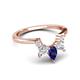 6 - Amina 0.62 ctw Pear Shape Blue Sapphire Accented Lab Grown Diamonds Curved Wedding Band 