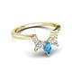 6 - Amina 0.57 ctw Pear Shape Blue Topaz Accented Lab Grown Diamonds Curved Wedding Band 