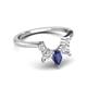 6 - Amina 0.52 ctw Pear Shape Iolite Accented Lab Grown Diamonds Curved Wedding Band 