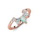 4 - Amina 0.45 ctw Pear Shape Opal Accented Lab Grown Diamonds Curved Wedding Band 