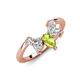 4 - Amina 0.57 ctw Pear Shape Peridot Accented Lab Grown Diamonds Curved Wedding Band 