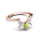 6 - Amina 0.57 ctw Pear Shape Peridot Accented Lab Grown Diamonds Curved Wedding Band 