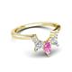 6 - Amina 0.62 ctw Pear Shape Pink Sapphire Accented Lab Grown Diamonds Curved Wedding Band 