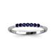 3 - Reina 2.00 mm Blue Sapphire Wedding Band 