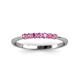 3 - Reina 2.00 mm Pink Sapphire Wedding Band 