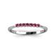 3 - Reina 2.00 mm Rhodolite Garnet Wedding Band 