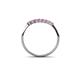 5 - Reina 2.00 mm Pink Sapphire Wedding Band 