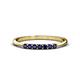 1 - Reina 2.00 mm Blue Sapphire 7 Stone Wedding Band 