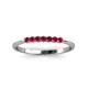 3 - Reina 2.00 mm Ruby 7 Stone Wedding Band 