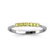 3 - Reina 2.00 mm Yellow Sapphire 7 Stone Wedding Band 