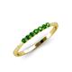 4 - Reina 2.00 mm Green Garnet 7 Stone Wedding Band 