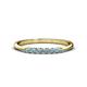 1 - Reina 2.00 mm Aquamarine 7 Stone Wedding Band 