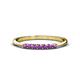 1 - Reina 2.00 mm Amethyst 7 Stone Wedding Band 