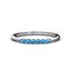 1 - Reina 2.00 mm Blue Topaz 7 Stone Wedding Band 